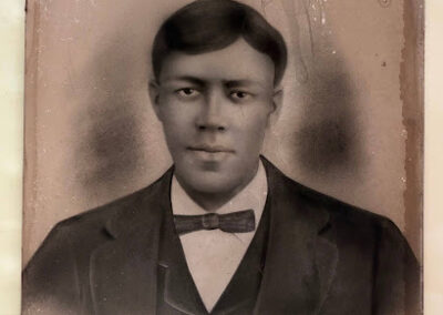 Portrait of a young African American in formal dress