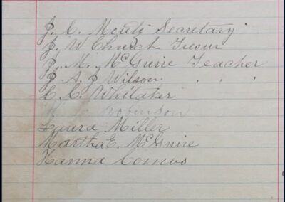 A page with a list of church officers and other leading members